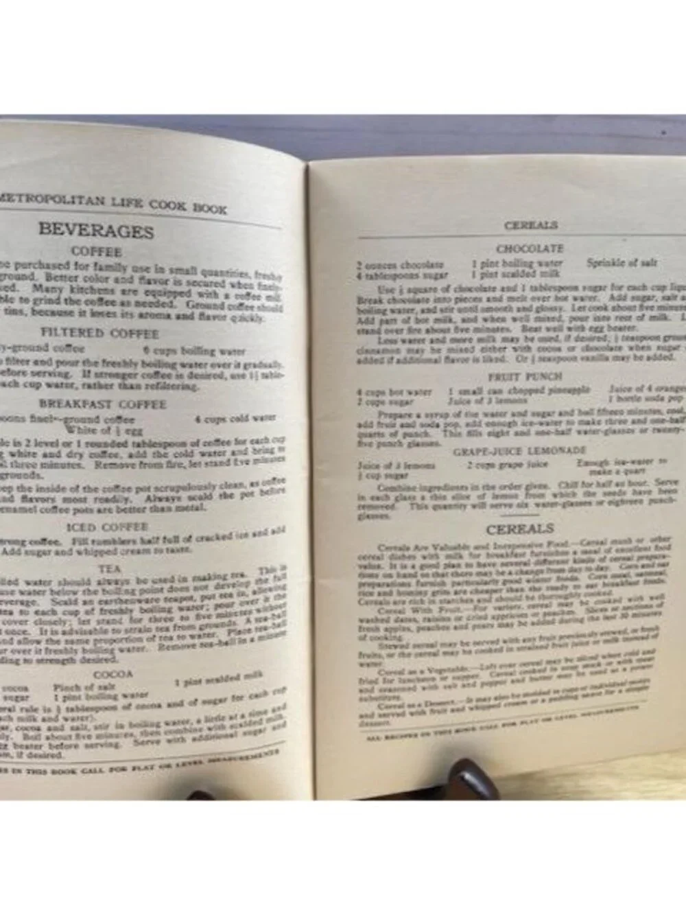 The Metropolitan Cook Book 1925 Antique Recipe Book Metropolitan Life Insurance